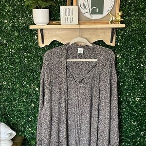 CAbi Charcoal Knit Duster Sweater Cardigan